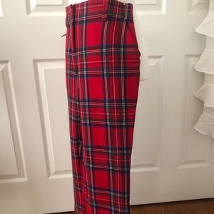 Vineyard Vines Jolly Plaid Ruffle Cocktail Pant NWT Size 2